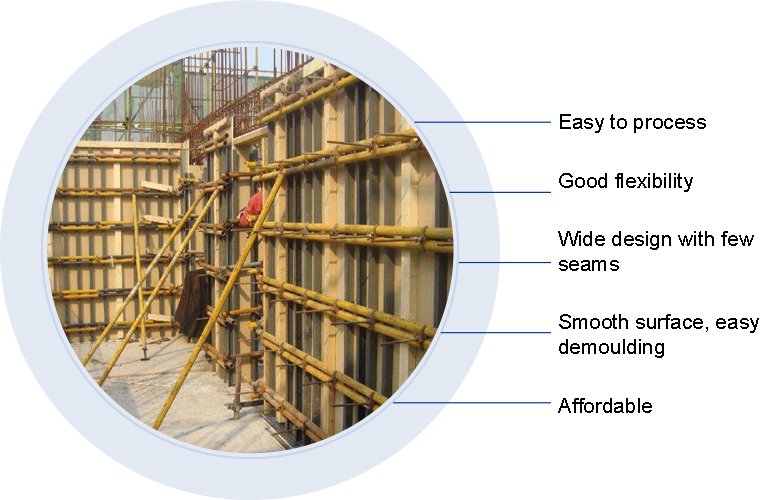 Wooden formwork is economical and durable